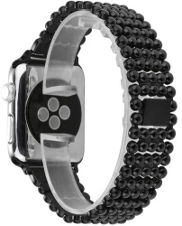 Curea iUni compatibila cu Apple Watch Ultra/SE/8/7/6/5/4/3/2/1 44mm Luxury Otel Inoxidabil Black 