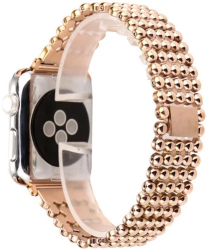 Curea iUni compatibila cu Apple Watch Ultra/SE/8/7/6/5/4/3/2/1 44mm Luxury Otel Inoxidabil Rose Gold 