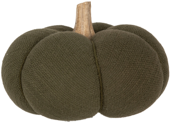 Dovleac decorativ textil verde lemn natur 15x12 cm 