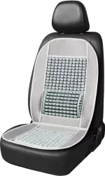 Husa scaun auto cu bile de masaj si suport lombar dimensiuni 97 x 44 cm culoare Gri 