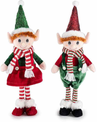 Set 2 figurine Elfi textil multicolor 13x8x42 cm 