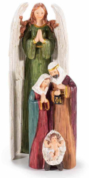 Set 2 figurine religioase polirasina multicolora 9x7.5x24.5 cm 