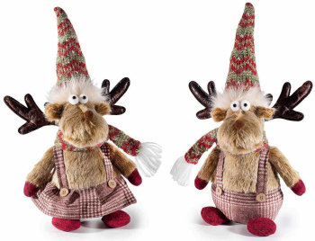 Set 2 figurine Reni textil multicolor 19x13x38 cm 