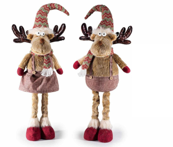 Set 2 figurine Reni textil multicolor 28x22x83 cm 