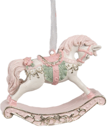 Set 6 ornamente brad Craciun polirasina multicolora 8x2x7 cm 