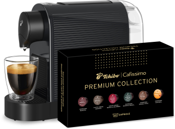 Espressor Tchibo Cafissimo Pure Plus Black + 60 Capsule Cafea Tchibo Cafissimo Premium Collection 