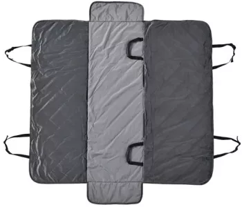 Husa bancheta auto pentru protectie si transport caini catifea si bumbac gri 165x145 cm 