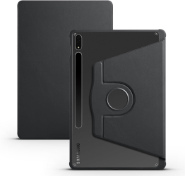 Husa pentru Samsung Galaxy Tab S9 FE 11 cu stand Rotativ Smart Cover suport S-Pen - Negru 