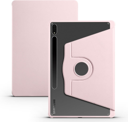 Husa pentru Samsung Galaxy Tab S9 FE 11 cu stand Rotativ Smart Cover suport S-Pen - Roz 