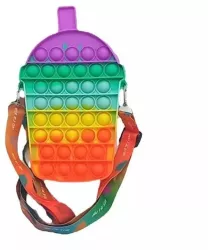 Jucarie antistres din silicon Flippy Geanta Pop It Milkshake Multicolor 