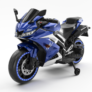 Motocicleta electrica Kinderauto BJLTR15 SuperBike 45W 12V culoare albastra 