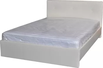 Pat Dormitor Tapitat Sani cu saltea Inclusa 140 x 200 cm Bej 