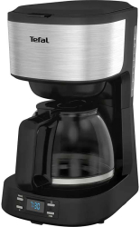 Cafetiera Tefal Equinox CM520D10 1.2L sistem antipicurare timer digital Negru Inox