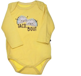 Body cu maneca lunga pentru baieti Mini Junior BDY-16448-1 Galben 