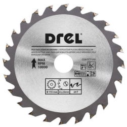 Disc circular vidia 24 dinti 115 mm Drel 