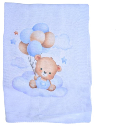 Patura pentru baieti 80 x 90 cm Mini Junior PT-MJ18 Albastru 