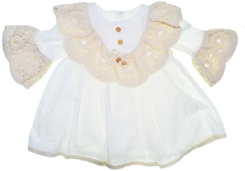 Rochie pentru fete Mini Junior COMP-3948-1 Alb 