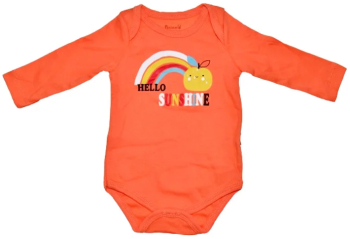Body cu maneca lunga pentru copii Mini Junior BDY-16436P Portocaliu 