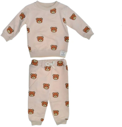 Compleu 2 piese pantaloni si bluza pentru baieti Mini Junior SETMJ-29 Crem 