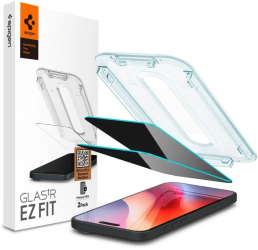 Folie pentru iPhone 16 Pro set 2 - Spigen Glas.tR EZ FIT - Privacy 