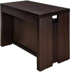 Masa extensibila Flat CONSOLE 5 in 1 capacitate maxima 12 persoane Stejar negru 92x40 cm pana 252 cm 