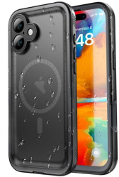 Husa pentru Apple iPhone 16 Plus - ShellBox Waterproof IP68 Case - Black 