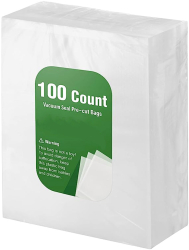 Set 100x Pungi Vidat Alimente MRG M1119 30x20 cm Universale Reutilizabile fara BPA Transparente Compatibile cu Toate Aparatele de Vidat