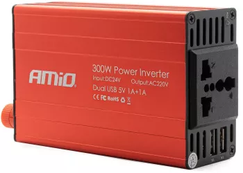 Convertor de tensiune 24V - 230V 300W/600W 2 x USB 5V 