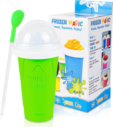 Pahar pentru preparare bautura racoritoare smoothie granita slush DIY in 5 minute - Frozen Magic Slushy Cup Verde 