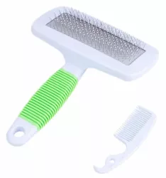 Perie de par alba cu verde pentru animale AVX-ZW3C 