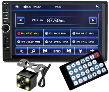 Player Video Auto dimensiune 2DIN + Camera Marsarier INCLUSA TouchScreen de 7 inch 4 x 50W model WDS-30 cu Bluetooth Handsfree Radio 