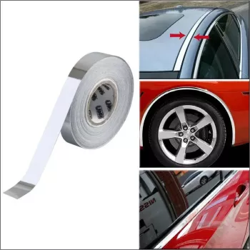 Rola folie crom pentru colantare bandouri sau ornamente auto 150 x 3cm 