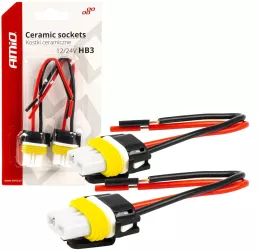 Set 2 mufe ceramice drepte soclu HB3 9005 rezistente termic 