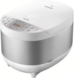 Multicooker Philips HD471340 2000W capacitate 5L 60 programe presetate control temperatura sistem de incalzire 3D Alb