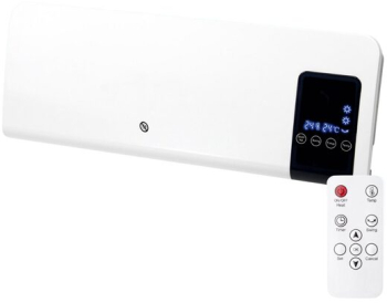 Aeroterma de perete 2 trepte de incalzire 1000 / 2000 W Termostat electronic Program saptamanal 54 x 20.5 x 12 cm Telecomanda