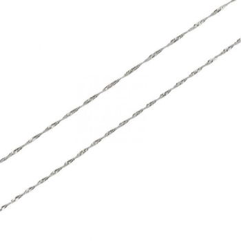 Colier din argint rodiat eMazing cu design twistat lungime 55 cm 