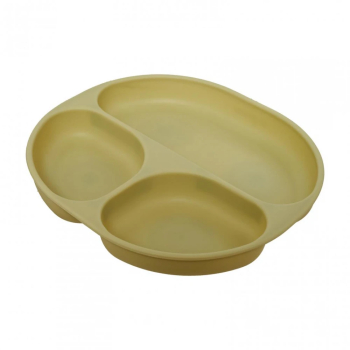 Set diversificare 3 piese silicon bol farfurie si cana cu cioc olive U-Grow 
