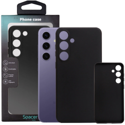 Husa de protectie Spacer pentru Samsung Galaxy S24 Plus material flexibil TPU Negru 