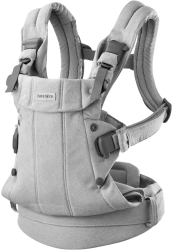 BabyBjorn - Marsupiu anatomic cu multiple pozitii de purtare colectia Harmony tesatura melange Light Gray 