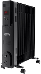 Calorifer electric cu ulei Negru Telecomanda 11 elementi 3 trepte de putere 1000W / 1500W / 2500W Led 4 x roti