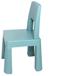 Scaunel cu spatar pentru copii 55 x 28 x 28 cm Mini Junior SCMJ-3 Albastru 