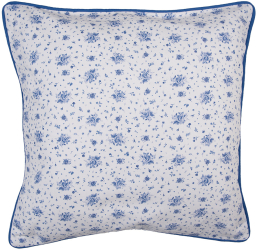 Set 2 fete perne bumbac alb albastru 40x40 cm 