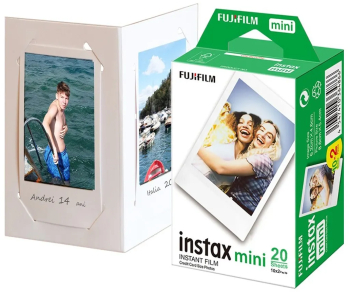 Set film instant Fujiflm Instax Mini 2x10 cu rama foto 2 pozitii