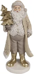 Figurina Mos Craciun polirasina multicolora 10x8x21 cm 