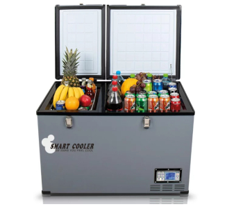 Frigider auto cu compresor smart cooler capacitate 100L cu bluetooth si zona dubla de racire taxa verde inclusa 