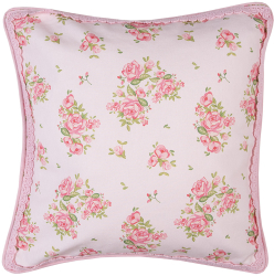 Set 2 fete perne textil roz verde Trandafiri 40x40 cm 