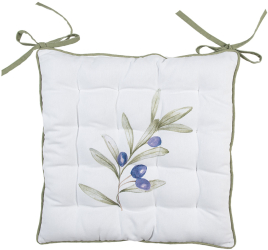 Set 2 perne scaune bumbac Masline 40x40x4 cm 