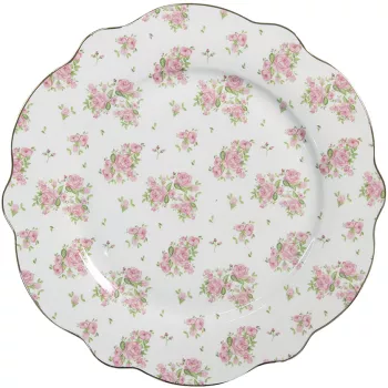 Set 4 farfurii portelan multicolor Roses 27x2 cm 