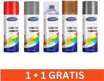 Vopsea auto spray 450ml rasina acrilica 5 culori 1+1 gratis 