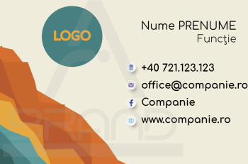 Design carti de vizita Wave format vectorial editabil 